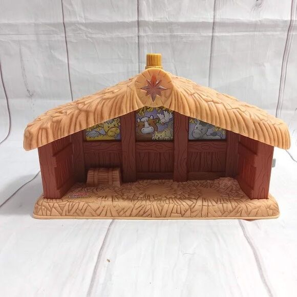 Fisher Price Little People Nativity Manger Christmas Story Stable 2002 - Picture 2 of 6